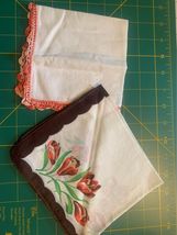 Vintage Orange &amp; Brown Hankies Set #18 - $7.00