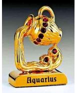 Aquarius Zodiac 24k Gold Plated Swarovski Crystal Jeweled Zodiac - $14.85