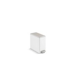 Kohler 20957-STW Trash Bin, 2.5 Gallon, White with Stainless Steel - $91.99