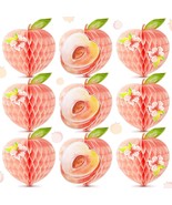 9 Pcs Peach Birthday Party Decorations Peach Honeycomb Centerpieces Tabl... - $33.99