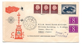 Netherlands KLM First Polar Flight Amsterdam Tokio 1958 Poolvlucht 374 3... - $6.89