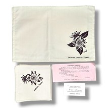 Vintage Set Of 4 Napkins And Placemats Bermuda Passion Flower Screen Pri... - $22.95