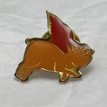 Flying Pig When Pigs Fly Barnyard Animal Enamel Lapel Hat Pin Pinback - $5.95