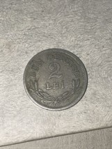 1924 2 Lei Romania - Copper Nickel Coin - - $1.97