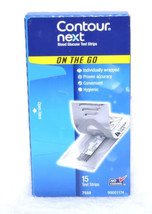 CONTOUR NEXT ON THE GO Blood Glucose Test Strips 15 test strips new exp ... - $10.99