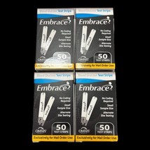 NIB Qty 4 Boxes Embrace Blood Glucose Test Strips Total of 200 Count Exp... - $28.05