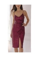 Black Halo Bowery Sequined Sheath Dress Size 2 Red Pinot Noir Party $375 NWT - $50.00