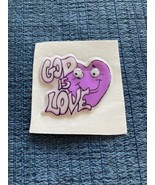 GOD is LOVE Vintage 1970s Puffy Sticker with Googly Eyes RARE ~ HTF ~ Taiwan - $11.87