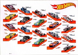 2018 HOT WHEELS 50TH ANNIVERSARY FOREVER STAMPS BY USPS - SHEET OF 20 &amp; FDC - $16.70