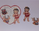 Vtg A-meri-Card Die Cut Valentines Paper Doll Repro w/Original Piece VOODOO Girl