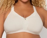 Curvy Couture Women&#39;s Cotton Luxe Wire Free Bralette in Natural 1010 Siz... - $47.52