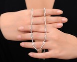 14K White Gold Plated Paperclip Necklace Simulated Diamond 5Ct Women's 18 Inch - $250.32