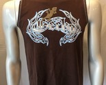 Gecko Hawaii Brown Muscle Shirt Youth Brown Graphic Sleeveless Shirt Siz... - $9.89