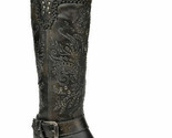 Corral Boots G1117 Ladies Western Charcoal (Black) Tall Whip Stitch and Studs - $296.00