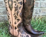 Corral Boots C1933 Ladies Chocolate Truffle Boot~Brown and Tan Leather Western - $248.00