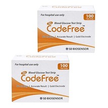 SD Codefree Blood Glucose Test Strips (Pack-200) - Glucometer strips - $30.68