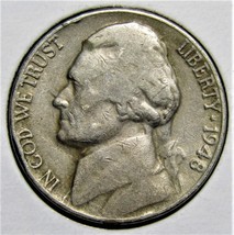 1948 D US Jefferson Nickel 5 Cents Coin - $1.99