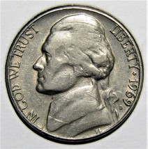 1969 D US Jefferson Nickel 5 Cents Coin - $1.99