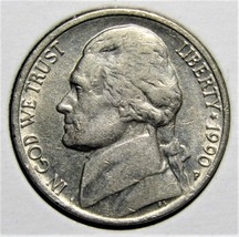 1990 P US Jefferson Nickel 5 Cents Coin - $1.99