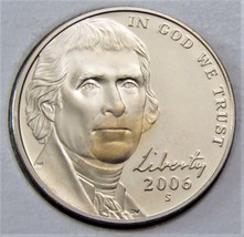 2006 S US Jefferson Nickel 5 Cents Proof Coin - $1.99