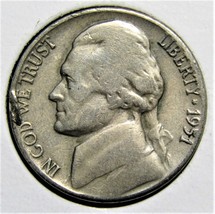 1951 P US Jefferson Nickel 5 Cents Coin - $1.99