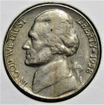 1958 P US Jefferson Nickel 5 Cents Coin - $1.99