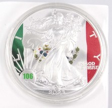 1 Oz Silver Coin 2023 American Eagle $1 Flags of the World - Mexico #106... - $156.80