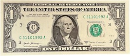 $1 One Dollar Bill 31101992 birthday anniversary March 11 or October 31,... - $29.99