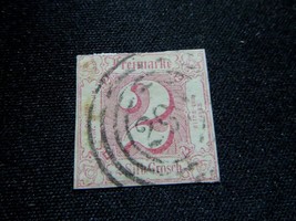 Germany Thurn &amp; Taxis Northern District Scott #11 1852 Used Stamp 2sgr Rose - $18.00