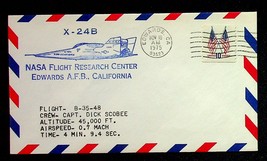  X-24B Experimental Airplane 1975 Postal Cover Dick Scobee Edwards AFB NASA - $9.45