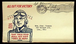 WWII Patriotic Cache Postal Cover Soldiers Mail W/Letter 1942 Colin Kell... - $7.55