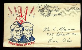 WWII Soldier&#39;s Mail 1942 Patriotic Postal Cover With Letter Hot Springs ... - $7.55