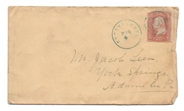 Civil War Era Postal Cover Gettysburg &amp; Bullseye Cancels  - $25.00