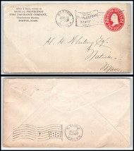 1909 US Cover - Mutual Protection Fire Ins Co, Boston, MA to Natick, MA N8 - $2.96