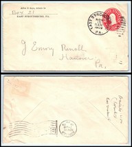 1909 US Cover - East Stroudsburg, Pennsylvania to Hanover, PA L8 - $2.96