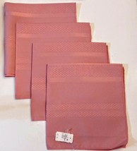 Sleater Elegance Dinner Napkin Lot/Set 4 New Pink Colorfast 17 x 17 Squa... - $29.68