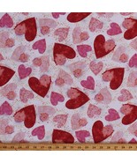 Cotton Hearts Valentine's Day Love Cotton Fabric Print by the Yard D365.33 - $11.95