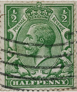 King George V Green Half Penny Stamp - $291.39