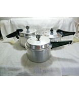 Vintage Collectible MIRRO 4qt Aluminum Pressure Cookers-USA Made-Farm-Home-Cabin - $36.95 - $44.95