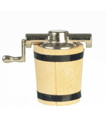 Dollhouse Miniatures Ice Cream Maker Wood w/Crank 1¼"T   1:12  Scale - $4.29