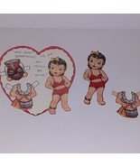 Vtg A-meri-Card Die Cut Valentines Paper Doll Repro w/Original Piece VOODOO Girl - $9.90