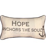 Hope Anchors the Soul Throw Pillow Hebrews 6:19 Inspirational Gift 9" x 16" New - $14.84