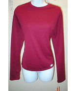 NWT L Dark Red WOMENS NEW BALANCE UPF 40+ LS TOP LARGE BERRY DRY Run - $10.00