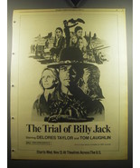 1974 The Trial of Billy Jack Movie Ad - Starring Delores Taylor and Tom Laughlin - $18.49