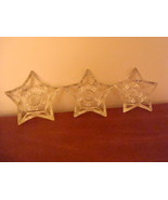  Three glass candle holders - $10.00