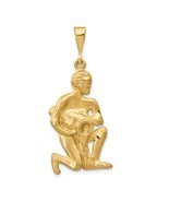 14K Yellow Gold Aquarius Zodiac Pendant - $320.99