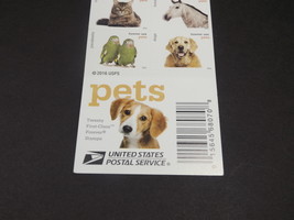 USPS Forever stamps Pets 2016 book of 20 unused - $9.99