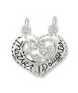 Sterling Silver Mother / Daughter Break-Away Heart Charm - $17.95