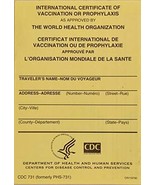 International Certificate of Vaccination - Yellow Card - Vaccine Carte Jaune - $5.49