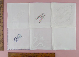 Choice of Vintage Monogram Hankies W M E V or S (Inventory #Monogram26)  - $22.00